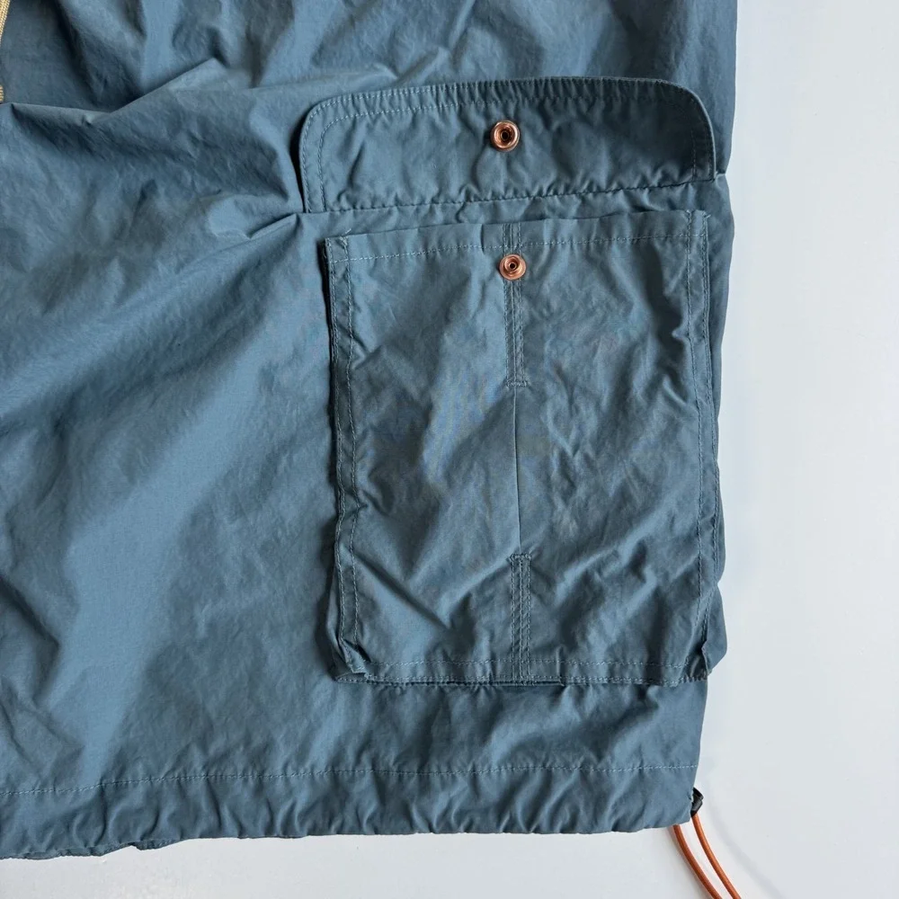 AXS Folk Technology Wideneck Anorak‎ Jacket Mens X Large XL Smokey Blue USA Made